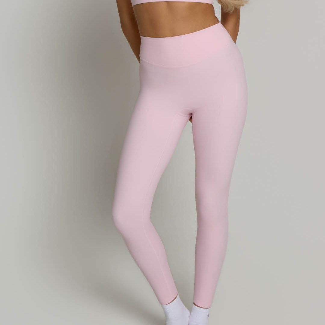 High Waisted Leggings - Ballet Pink