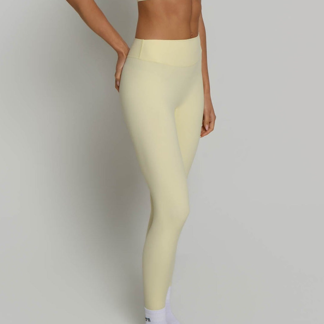 High Waisted Leggings - Buttercream