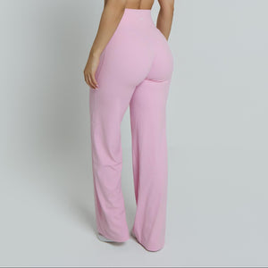 Core High-Waisted Flares | Blush Pink