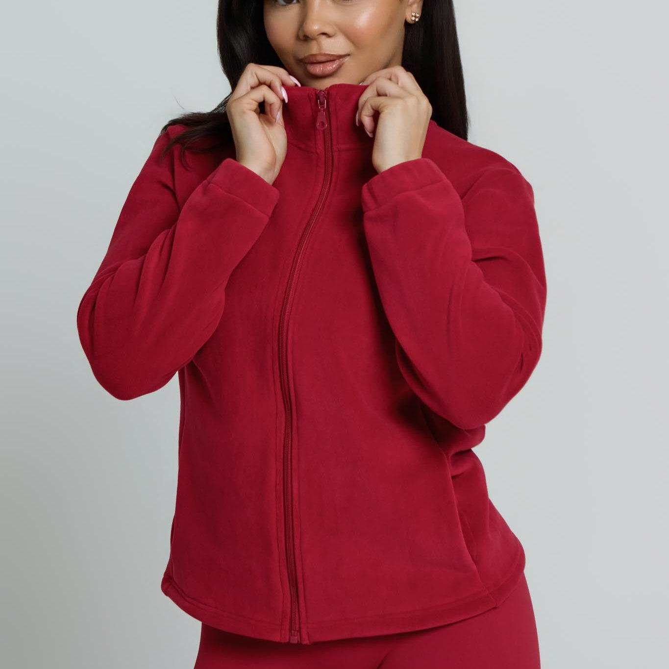 Core Ultra-Soft Fleece Jacket | Cherry Red