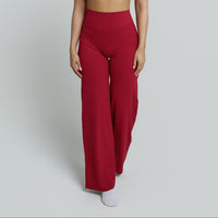 Core Flared Legging met Hoge Taille | Kersenrood - SALE