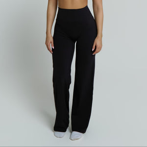 Core High-Waisted Flares | Shadow Black
