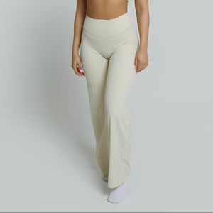 Core High-Waisted Flares | Ivory White