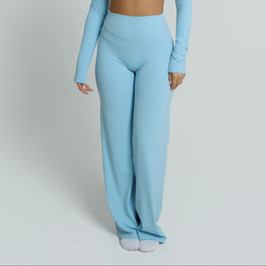 Core High-Waisted Flares | Sky Blue