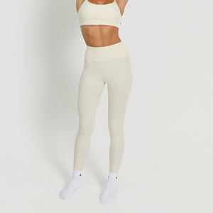 Core High-Waisted Leggings | Ivory White
