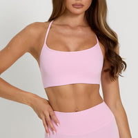 Core Backless Sports Bra | Blush Pink - SALE