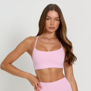 Core Backless Sports Bra | Blush Pink
