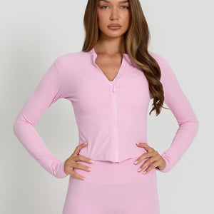 Core Zip-Up Jacket | Blush Pink