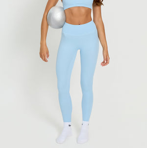 Core High-Waisted Leggings | Sky Blue