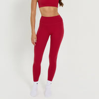 Core High-Waisted Leggings | Cherry Red - SALE