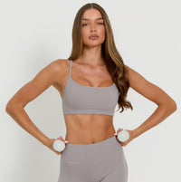 Core Backless Sports Bra | Grey - SALE
