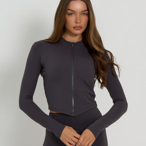 Core Zip-Up Jacket | Charcoal Grey