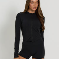 Core Zip-Up Jacket | Shadow Black - SALE