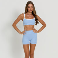 Contrast Shorts | Sky Blue - SALE