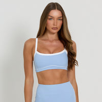 Contrast Sports Bra | Sky Blue - SALE