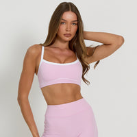 Contrast Sports Bra | Dusty Pink - SALE