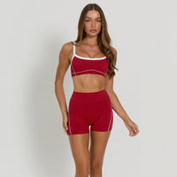 Contrast Shorts | Cherry Red - SALE