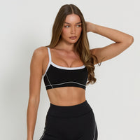 Contrast Sports Bra | Shadow Black - SALE