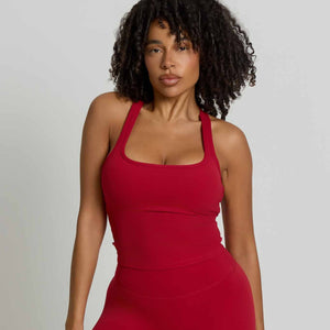 Core Racer Back Tank | Cherry Red