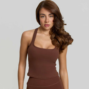 Core Racer Back Tank | Espresso