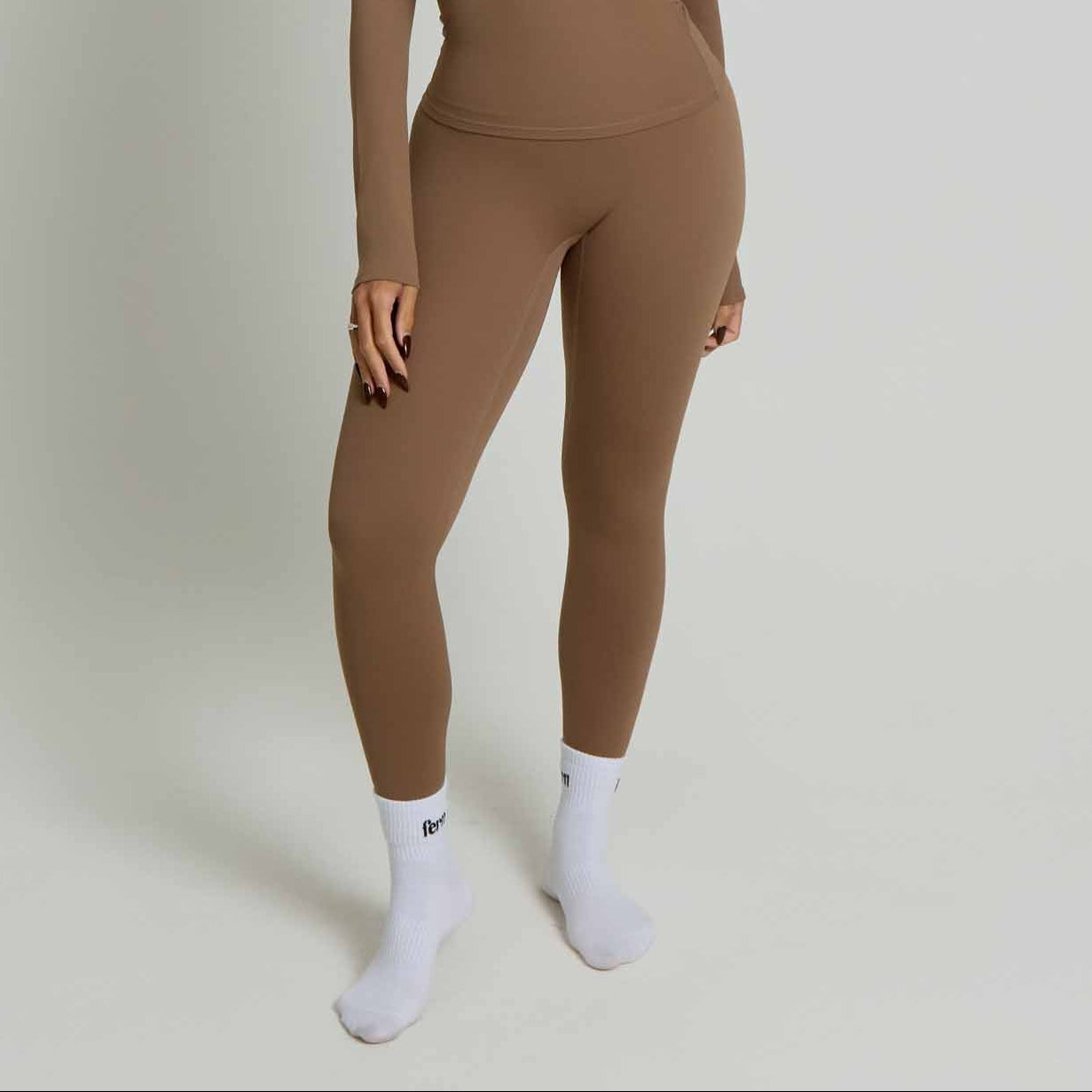 Core High-Waisted Leggings | Mocha