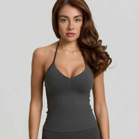 SuperSculpt Halter Neck Tank | Slate Grey - SALE