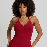 SuperSculpt Halter Neck Tank | Cherry Red - SALE