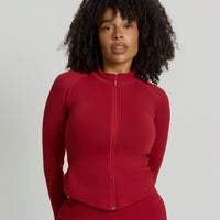 SuperSculpt Zip-Jacke | Kirschrot - SALE