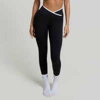Flow Wrap-Over High Waisted Leggings | Shadow Black - SALE