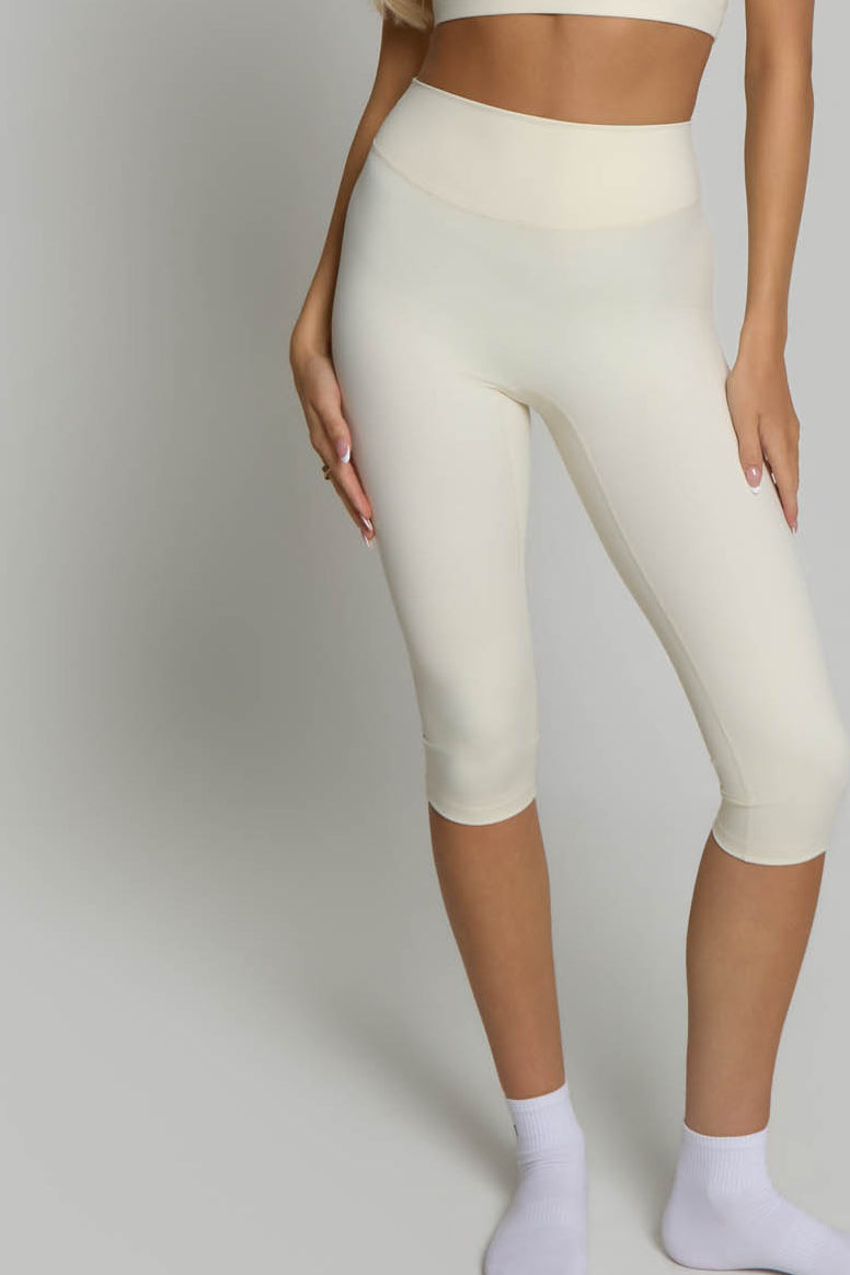 Capri Leggings - Ivory White