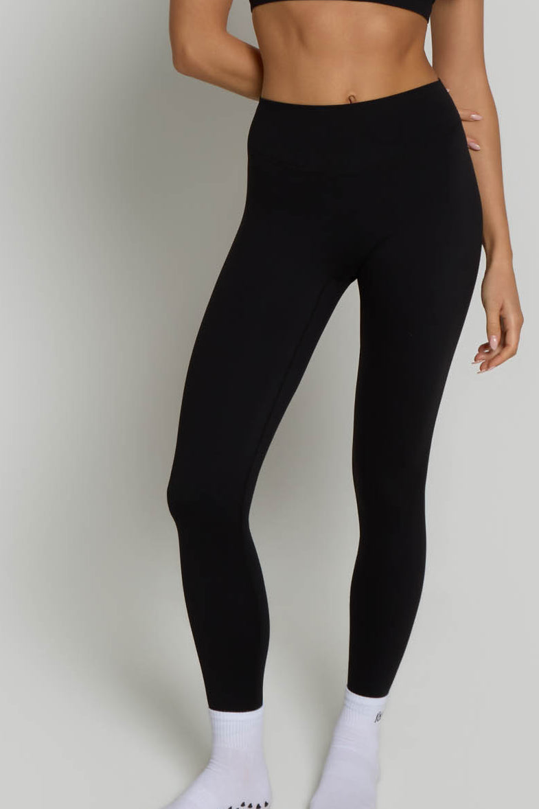High Waisted Leggings - Shadow Black
