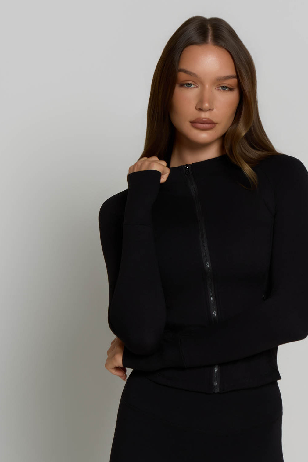 Zip-Up Jacket - Shadow Black