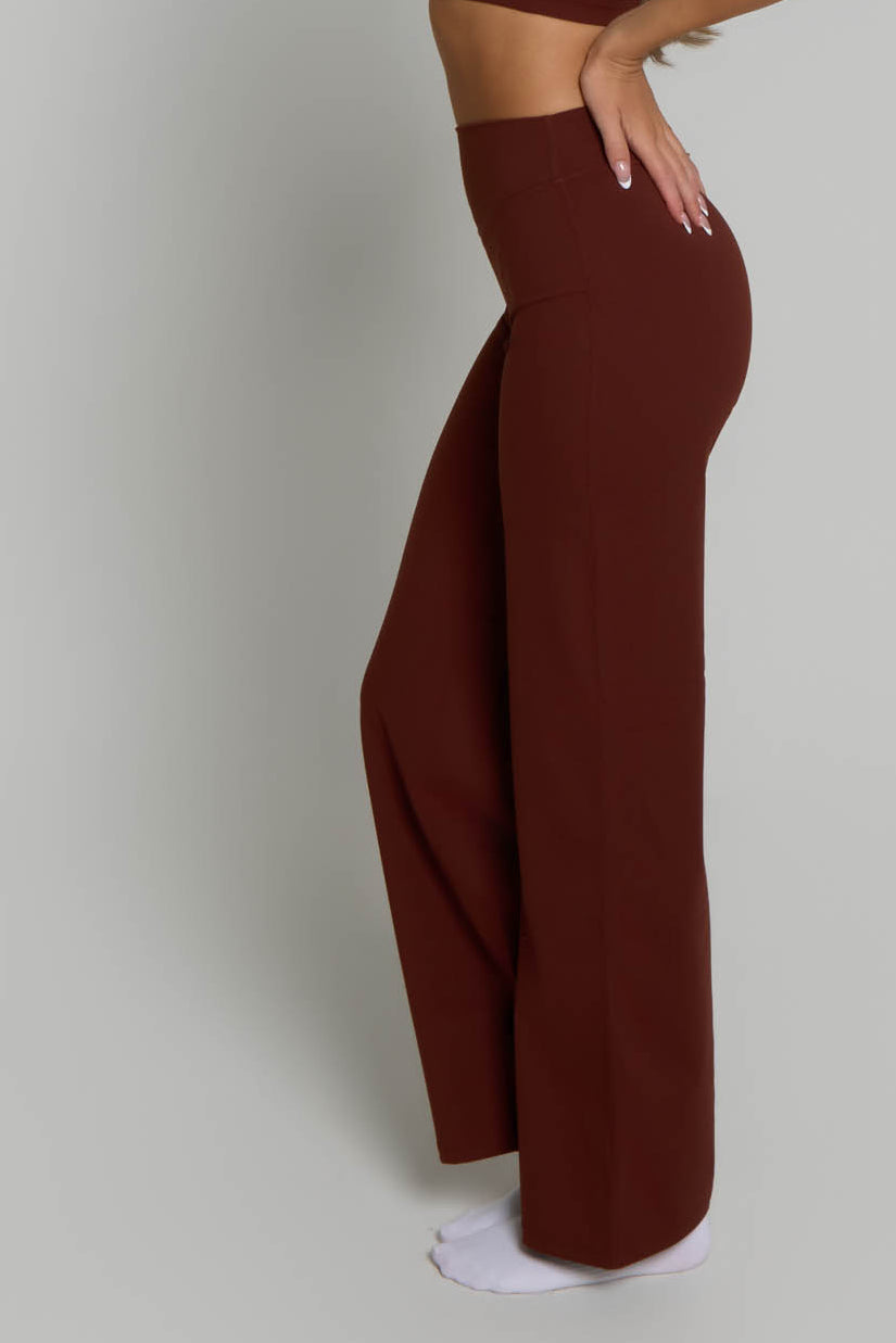 Flared Leggings - Chocolate Brown