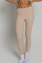 High Waisted Leggings - Tan