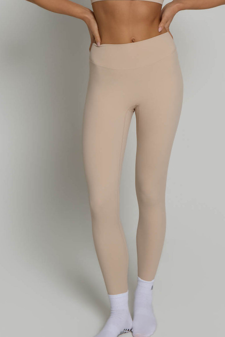 High Waisted Leggings - Tan