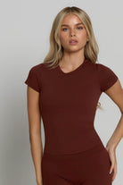 Fitted Tee - Chocolate Brown