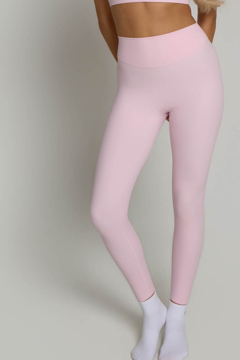 High Waisted Leggings - Ballet Pink