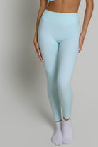 High Waisted Leggings - Powder Blue
