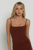 Square Neck Vest - Chocolate Brown