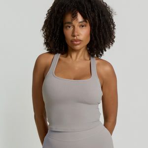 Core Racer Back Tank | Grey
