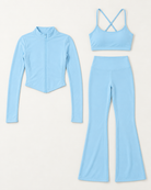 core-bra-flares-zip-up-jacket-set-sky-blue flat lay