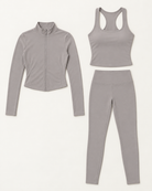core-tank-leggings-zip-up-jacket-set-grey flat lay