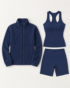 core-tank-shorts-fleece-set-navy-blue flat lay