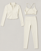 Core 3-Piece Set Ivory White flat lay