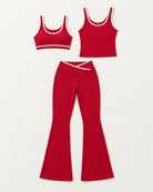 Flow 3-Piece Set Cherry Red flat lay
