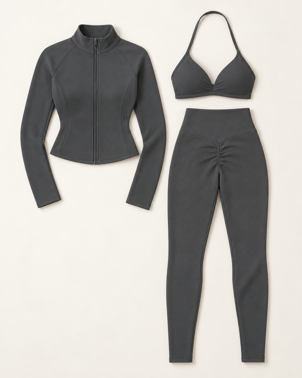 SuperSculpt 3-Piece Set Slate Grey flat lay