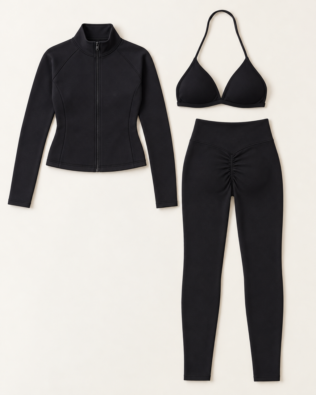 SuperSculpt 3-Piece Set Deep Black flat lay