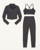 Core 3-Piece Set Charcoal Grey flat lay