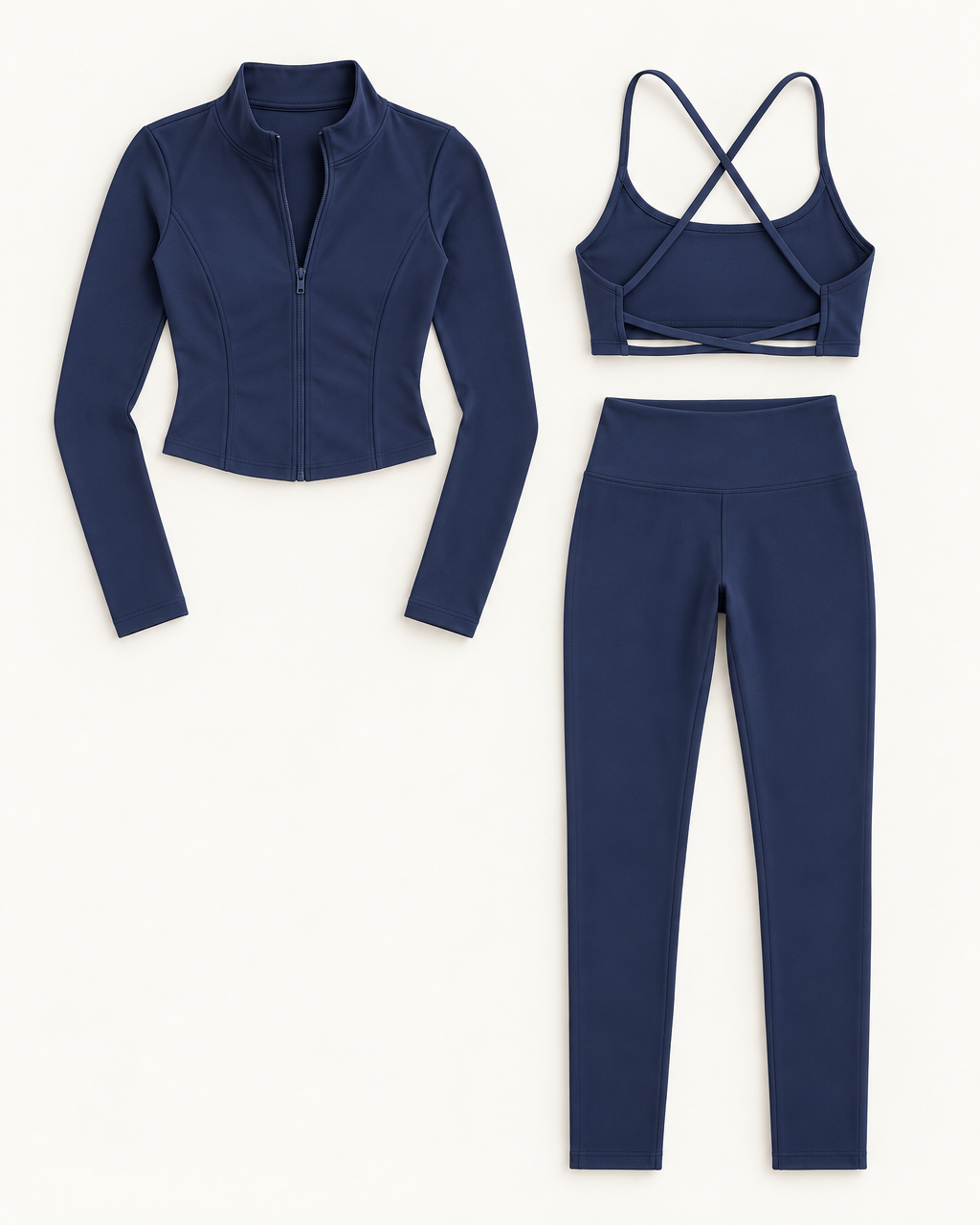 Core 3-Piece Set Navy Blue flat lay