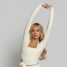 Ballet Wrap Top - Ivory White